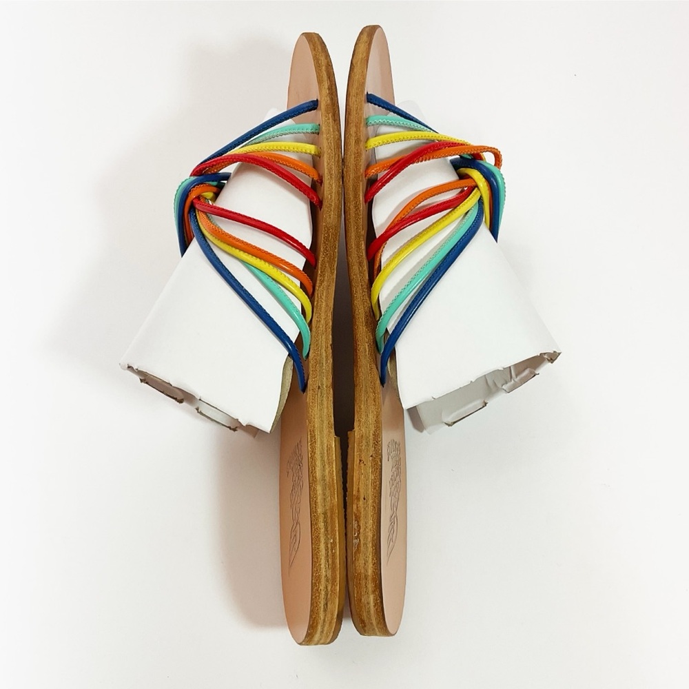 Ancient Greek Sandals Xanthi Strappy Rainbow Slides Sandals - Picture 5 of 8